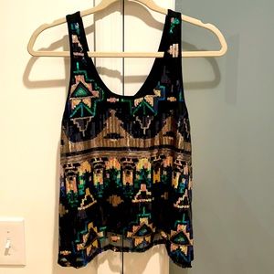 Sequined tank top